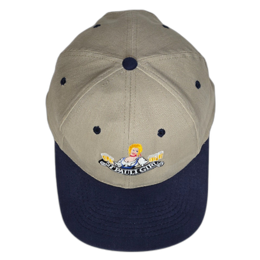 Vintage St. Pauli Girl Beer Snapback Hat | KC Headwear Tan Cap - Picture 3 of 9